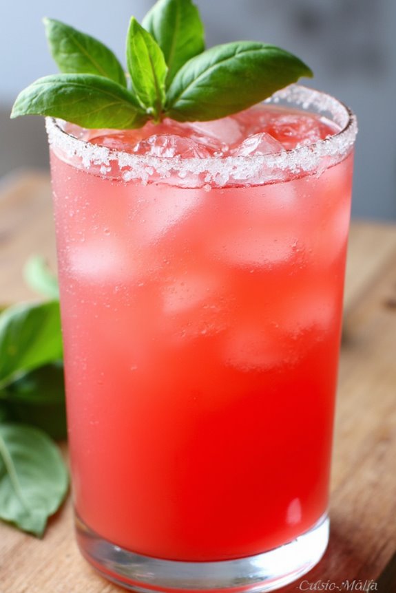 refreshing watermelon basil margarita