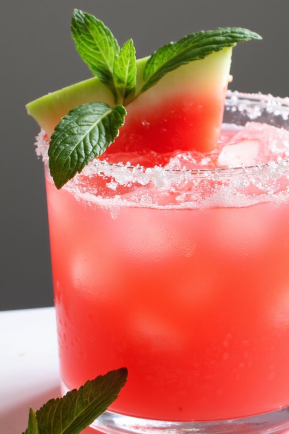 refreshing watermelon mint margarita