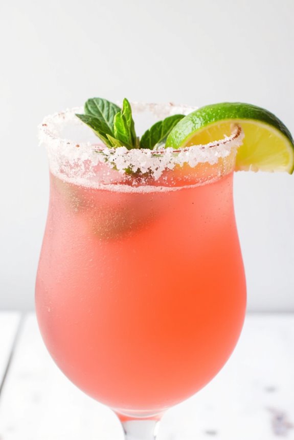 refreshing watermelon mint margarita