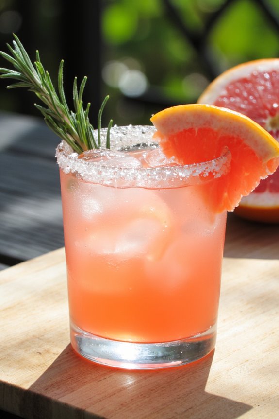 rosemary infused grapefruit margarita