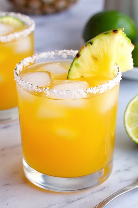 smoky tropical mezcal margarita