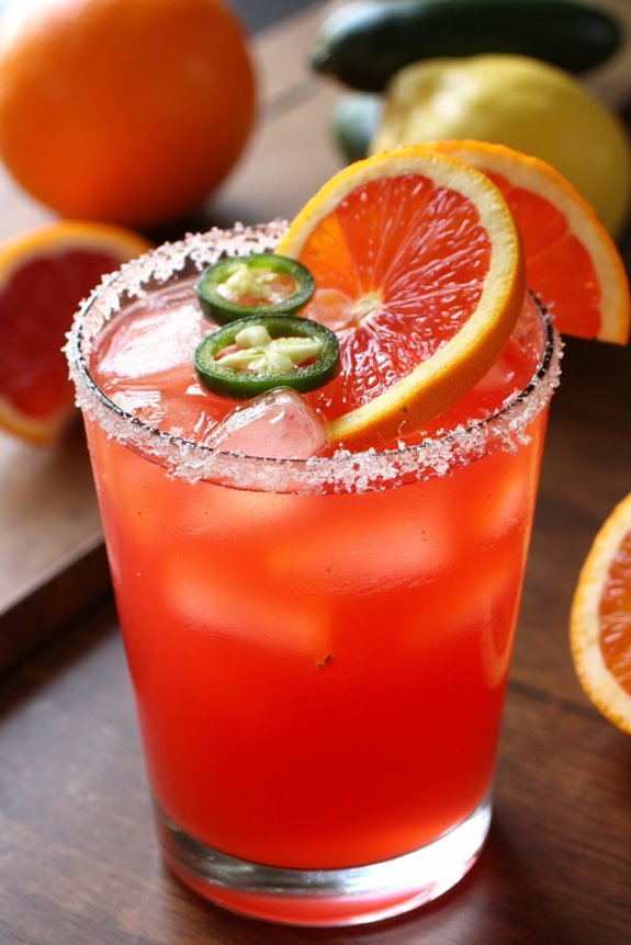 spicy blood orange margarita
