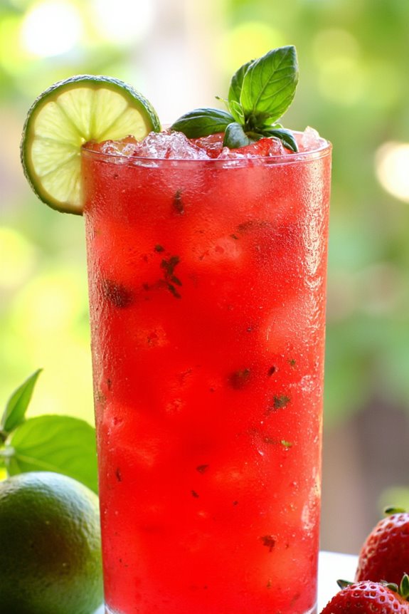 strawberry basil margarita slush