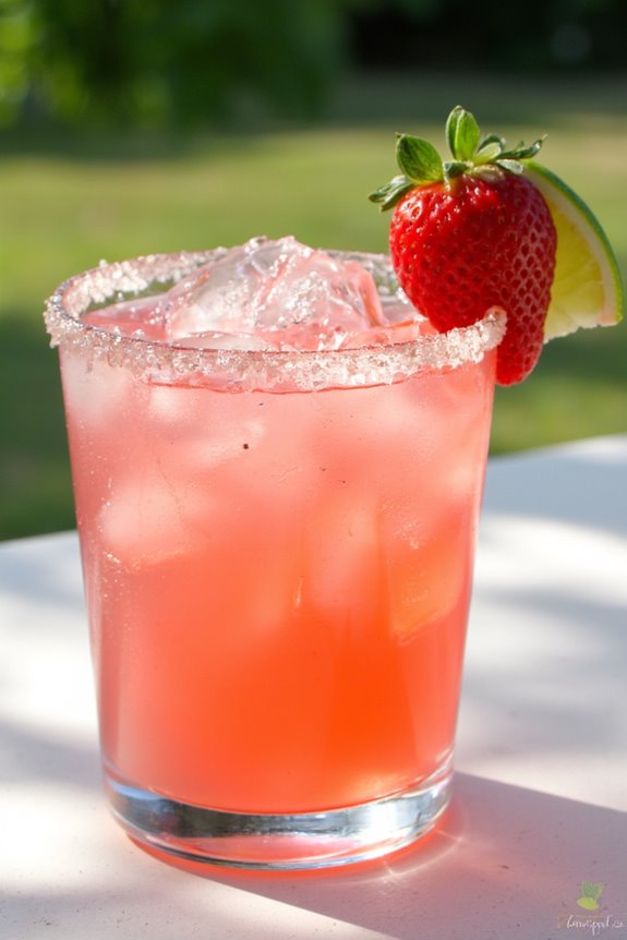 strawberry lime tequila cocktail
