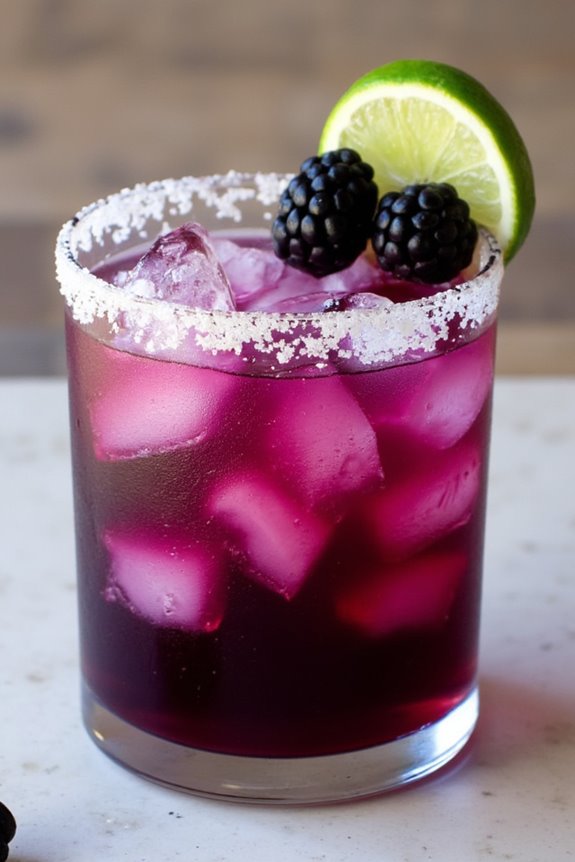 sweet tangy blackberry margarita