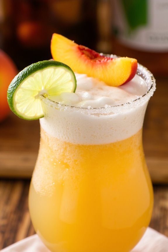 tropical coconut peach margarita