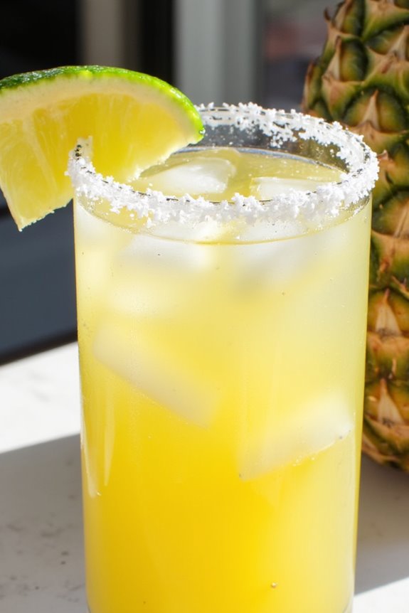 tropical coconut pineapple margarita
