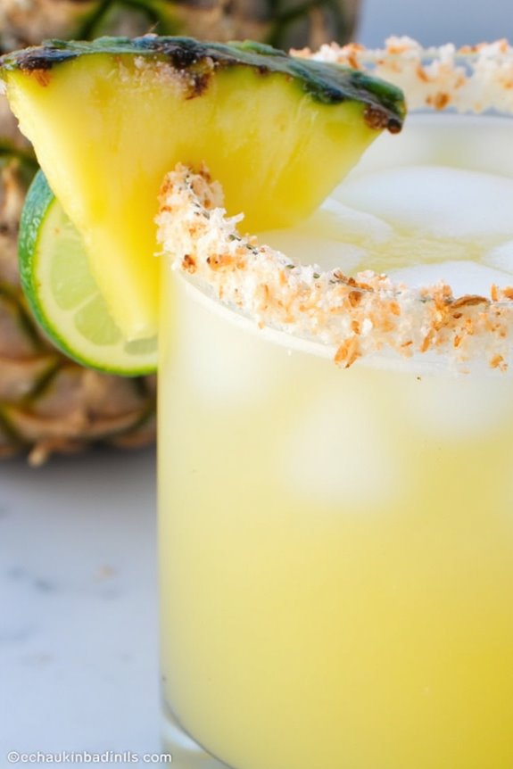 tropical coconut pineapple margaritas