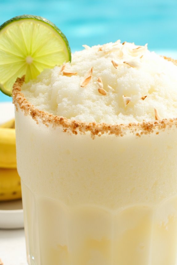 tropical creamy banana slush