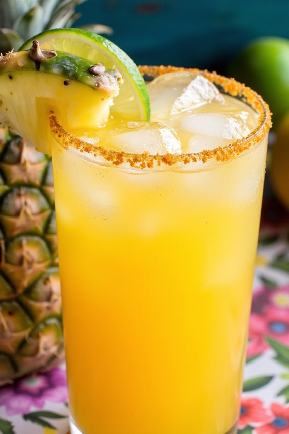 tropical margarita with passionfruit
