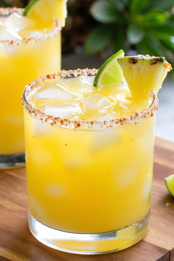 tropical pineapple coconut margarita