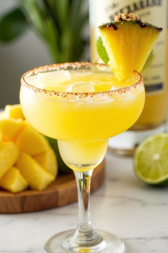 tropical pineapple margarita pitcher