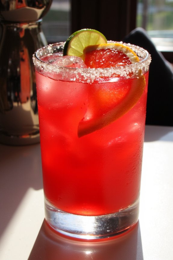 vibrant blood orange cocktail